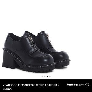 dELiA*s Dolls Kill YEARBOOK MEMORIES OXFORD LOAFERS - BLACK